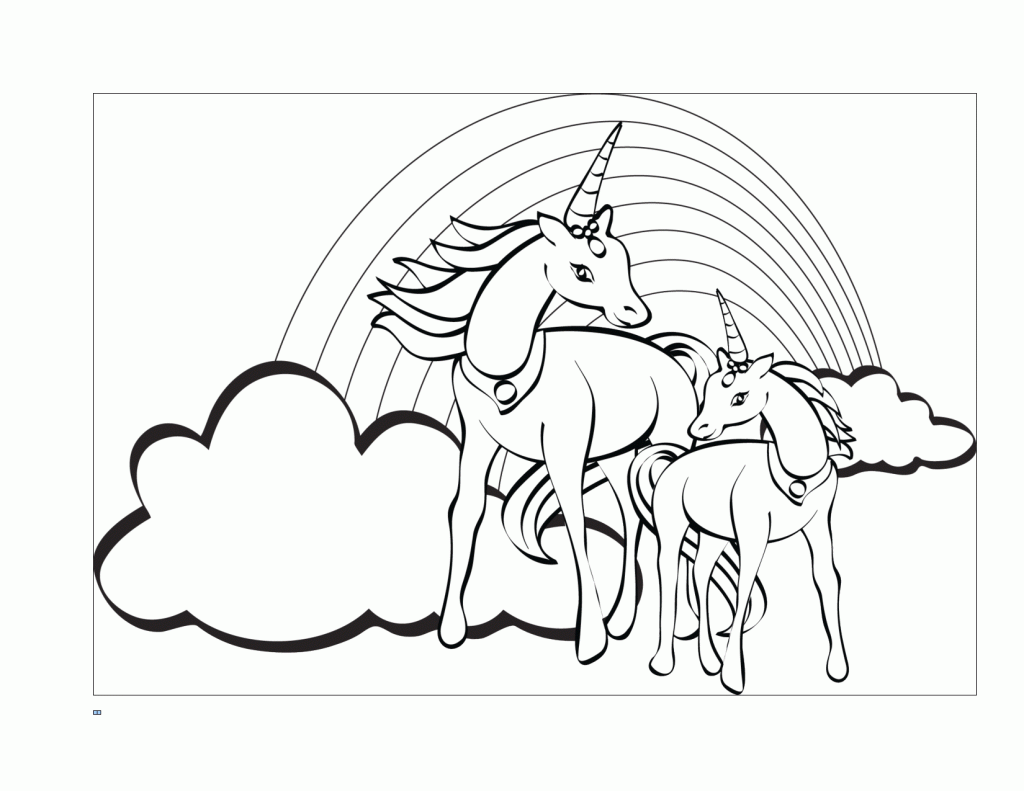 dessin licorne arc en ciel